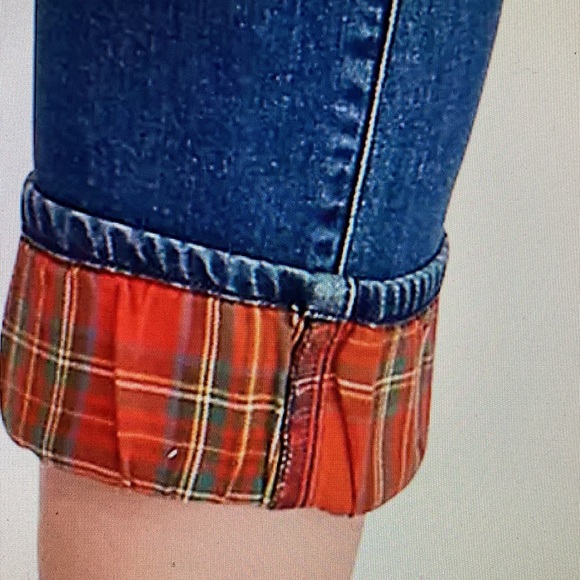 Ralph Lauren Plaid Flannel Cuff Pants 👖 in Dark Denim - Picture 2 of 6